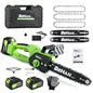 12" Brushless Cordless Mini Chainsaw, Battery Powered for Trimming - size: 12 inch Handheld