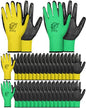 Honeydak 36 Pairs Garden Gloves Bulk for Men Women - color: Yellow, Green