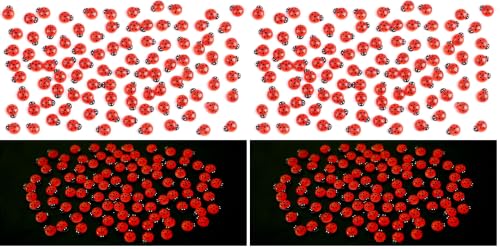 KIMOBER 100PCS Mini Luminous Ladybug Miniature Figurines,Glow in Dark Resin Animals Ladybug Figures for Fairy Garden Micro Landscape Decor Cake Topperr (Pack of 2) - size: 0.32 x 0.39 inches (Pack of 2)