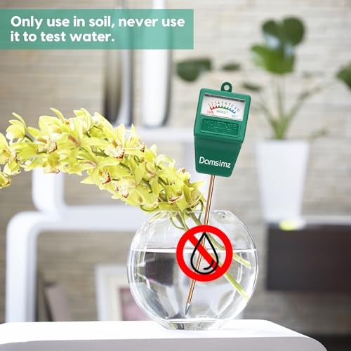 2-Pack Soil Moisture Meter for Plants, Easy-to-Read Plant Water Meter