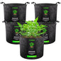 VIVOSUN 5-Pack 2 Gallon Plant Grow Bags Fabric Pots with Handles - color: Black, size: 2 Gallons