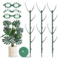 Plant Support Stakes, Stackable Plant Support Poles, Green, 6 Pcs