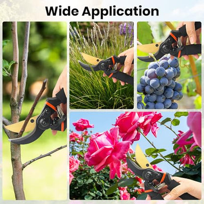 8.7 Inch Tin Snips Comes with 8.5 Inch SK5 Steel Pruning Shears