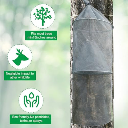 Qualirey 2 Pack Spotted Lanternfly Trap Lanternfly Killer for Tree,Grey - color: Gray