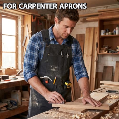 Woodworking Apron Men Cross Back Adjustable Tool Work Garden M-L