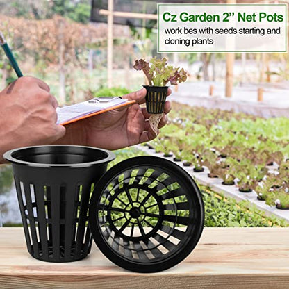 HXSEMAYIG 100PCS 2 inch Net Pots,Hydroponics Cup, Net Cups for Indoor or Outdoor Growing - size: 100 Pack (2inch)