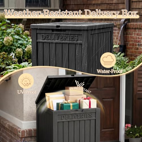 Outdoor Storage Box,90 Gallon Waterproof Package Delivery Boxes for Outside