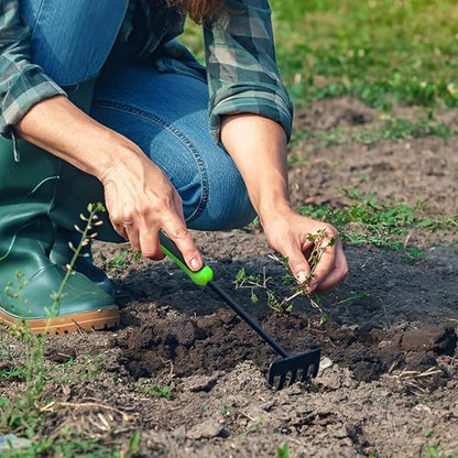 Garden Guru Hand Rake Cultivator Tiller Tool – Strong Carbon Steel for Ultimate Strength - Rust Resistant – Ergonomic Handle – Great for Gardening Cultivating Loosening Weeding Mulching (4 Pack) - size: 4 Pack