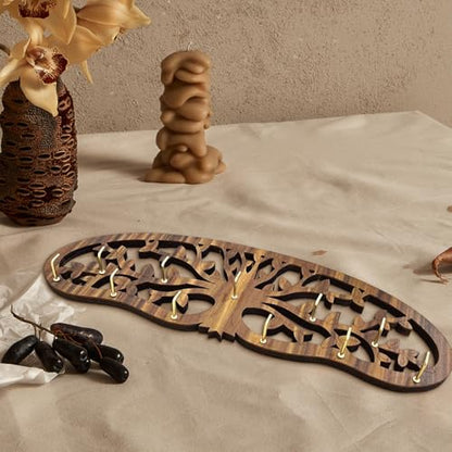 Herb Drying Rack - Wall Mounted Tree Design Holds 11 Bouquets