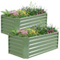 Galvanized Steel Raised Garden Bed, 4x2x1.4ft, 2Pack, Green - color: Olive Green, size: 4×2×1.4 ft (2 Packs)