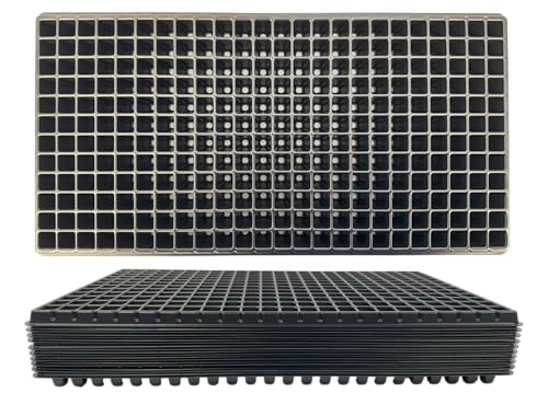 288 Cell Seedling Plastic Nursery Trays, 10 Pack, Thick Durable Germination Plug Trays, 2880 Cells Reusable Plant Propagation - size: 288 Cell, style: 1.0mm Wall Thickness