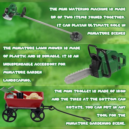 14 Pcs Miniature Fairy Garden Accessories 1/12 Miniature Gardening Tools