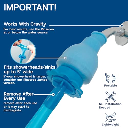 Rinseroo Shower Cleaning Thing Slip-On Handheld Hose Attachment