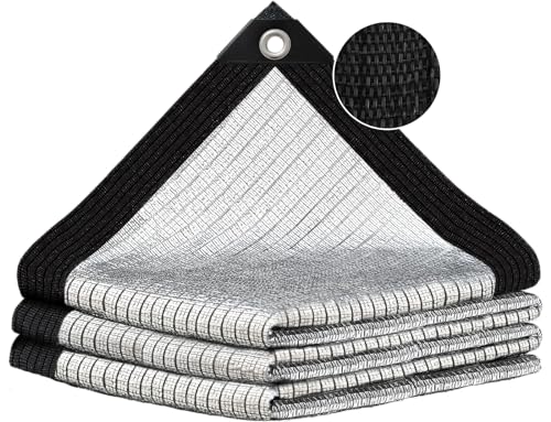80% Silver Shade Cloth for Garden,Pergola,Greenhouse,Chicken Coop,Kennels,Shade Cloth with Grommets,Simple Hanging Covers - size: 5ft×20ft