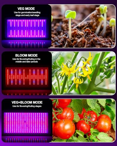 KOSCHEAL KS2000 230W LED Grow Light, 2.8 µmol/J Full Spectrum - color: Creamy White