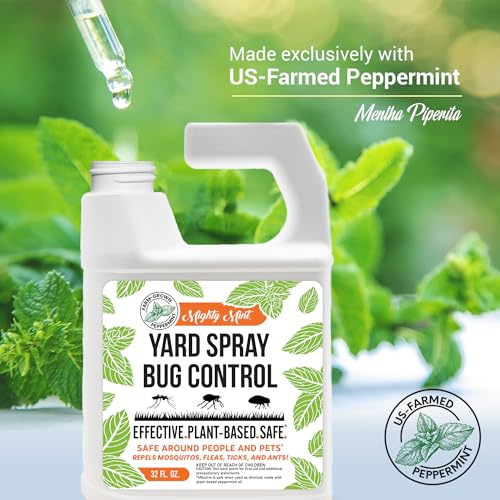 Mighty Mint Peppermint Oil Lawn & Yard Bug Control Spray, 32 oz - size: 32 Fl Oz (Pack of 1)