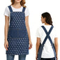 Denim Cross Back Aprons for Women with Front Pockets - color: Heart