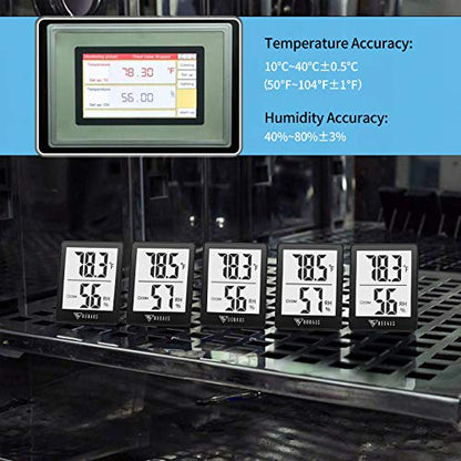 DOQAUS Digital Hygrometer Indoor Thermometer Humidity Meter, Black - color: Black