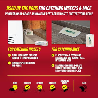 Catchmaster Max-Catch Unscented Glue Traps 72pk, Sticky Mouse Traps Indoor - style: 72-PK Unscented