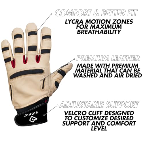 Bionic ReliefGrip Premium Leather Gardening Gloves - size: Medium, style: Women