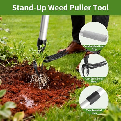 Hoffen Adjustable Weeder Original Stand Up Weed Puller Tool