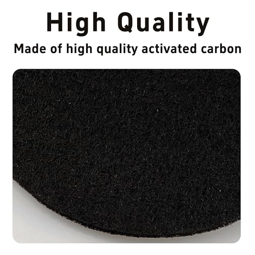 12PCS 6.7” Round Compost Bin Charcoal Filters, 0.4” Thick Activated Carbon Filters for Kitchen Countertop Compost Pail, Home Bucket Filter Replacements