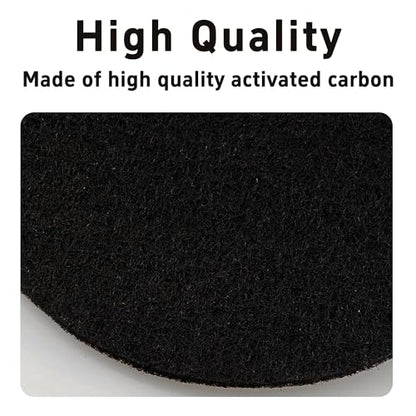 12PCS 6.7” Round Compost Bin Charcoal Filters, 0.4” Thick Activated Carbon Filters for Kitchen Countertop Compost Pail, Home Bucket Filter Replacements