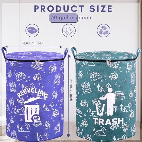 30 Gallon Collapsible Trash Can - color: Green