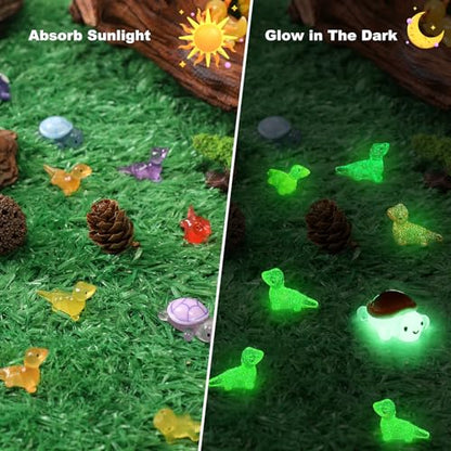 56PCs Mini Resin Animals, Turtles Lizard Axolotls, Mini Resin Figures to Hide Around The Office Home Garden Dollhouse