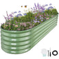 Galvanized Raised Garden Bed Outdoor- 8x2x1.4FT Planter Box, Green - color: Green, size: 8x2x1.4ft