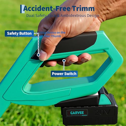 GAOMON Cordless Lawn Edger, Battery Powered Grass Edger with 4.0Ah Rechargeable Battery, Brushless Motor, 9-Inch Steel Blade, 3 Depth Settings, 9 lb Lightweight Sidewalk & Yard Edger Tool