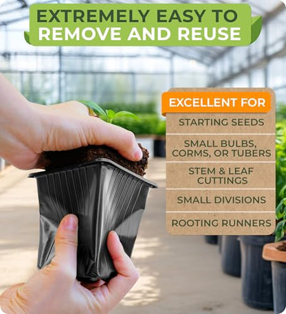 CARPATHEN Nursery Pots for Plants with Drainage Holes, 3.5 inch, 60 Pack