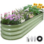 Galvanized Raised Garden Bed Outdoor, 8x2x1ft, Olive Green - color: Olive Green, size: 8×2×1ft (1 Pack)