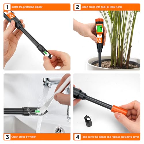 Digital pH Meter for Soil, YINMIK Soil pH Tester for Potted Plants