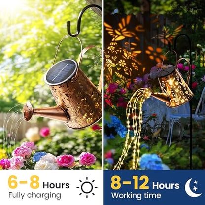 Solar Watering Can Lantern for Outside, Hanging Gift - size: Large - 1 Pack