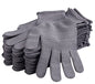 COOHORN 12Pairs Work Gloves Anti-slip Knitted Stretchy Cloth Glove Thin Moist Glove Liners - color: Grey
