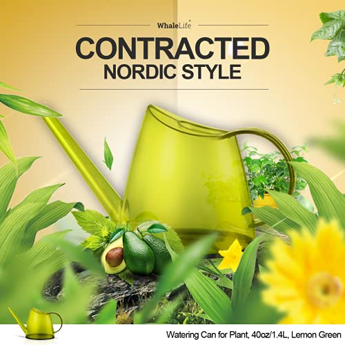 Small Indoor Plant Watering Can Long Spout 1.4L Green Lemon - color: Green Lemon