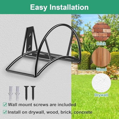 TomCare Garden Hose Holder Wall Mount, 160FT Large Capacity Hose Hanger - color: Black, size: XL