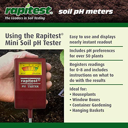 Rapitest Soil pH Tester for testing soil pH quickly and accurately. Test fruits, flowers, vegetables and lawns - style: Soil pH Tester