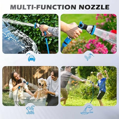 Garden Hose Nozzle High Pressure Leak Proof Spray Water Hose Nozzle Sprayer (Blue) - color: Blue