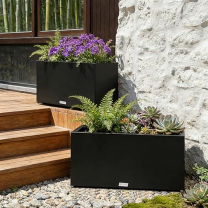 Metal Long Advanced Corrosion-Resistant Planter Box 16H 32W 10D in