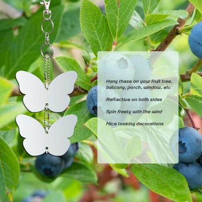 Keep Birds Away Mirror Disc, Hanging Reflectors, 16 Butterfly Discs - size: Butterfly