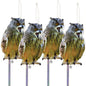 Owl to Keep Pigeons Away, 4Pcs Flat Plastic Owl - color: Brown 4pcs