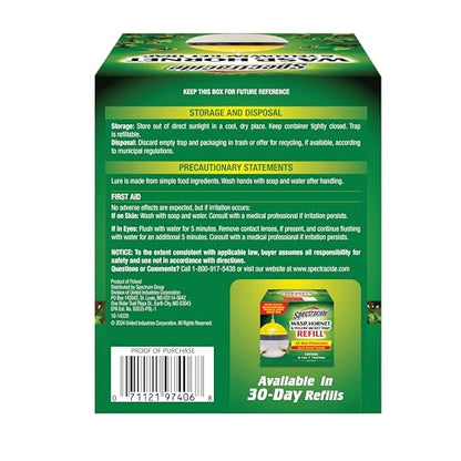 Spectracide Wasp, Hornet & Yellowjacket Trap, 1 Count - size: Trap (Pack of 1)