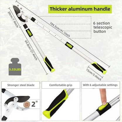 YRTSH Loppers for Tree Trimming Heavy Duty, Extendable 28-41" Branch Cutter - style: Loppes Sharp Blade