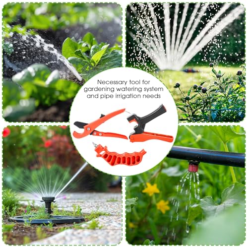 Drip Irrigation Tubing Cutter Hole Punch Tool for PE Pipe 16 20mm, Orange - color: Orange