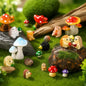 Woanger 30 Pcs Fairy Garden Accessories Hedgehog Mushroom Figurines, Vivid - style: Vivid