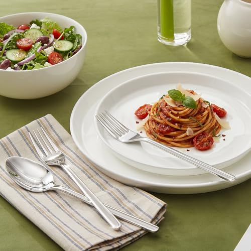 KINGSTONE Dinner Forks Set of 4, 8-Inch 18/10 Stainless Steel Forks Cutlery, Mirror Polished Table Forks for Home, Kitchen & Restaurant, Dishwasher Safe (Dinner Forks Set, 4-Piece) - size: 4-Piece