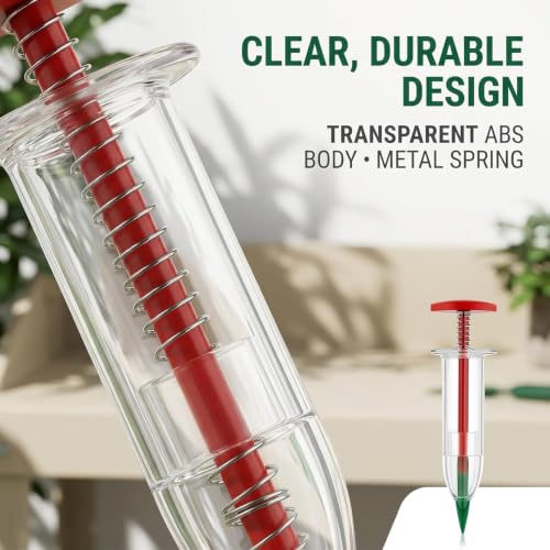 Red Mini Sowing Seed Dispenser,Small Handheld Seed Spreader,Manual Spreader Seed Planter,Garden Seed Planter for Carrot Lettuce Grass Spinach Seed,Seed Counter for Spreading，Lawn and Garden Spreaders