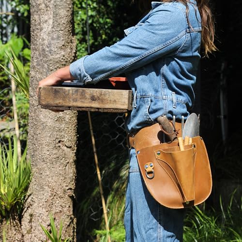Leather Garden Tool Belt -Gardening Holster -Gift for Gardeners, Florists